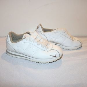 nike cortez white and gray